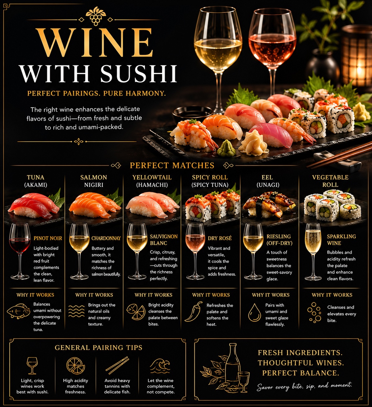 wine pairings with sushi