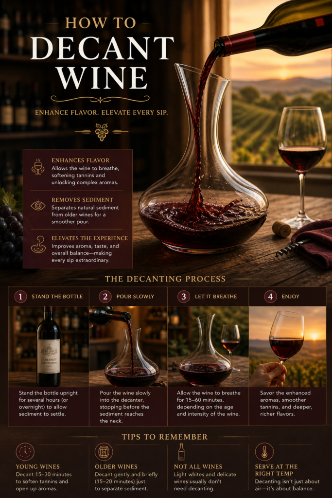 how to decant wine