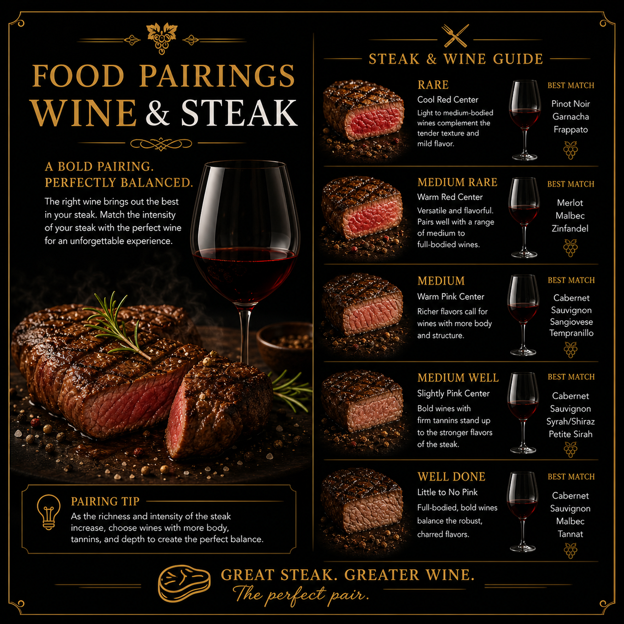 food pairings wine with steak